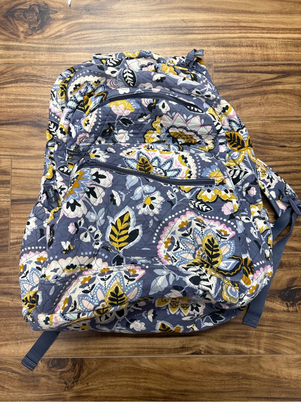 Vera Bradley quilted backpack featuring the Charmont Meadow floral pattern